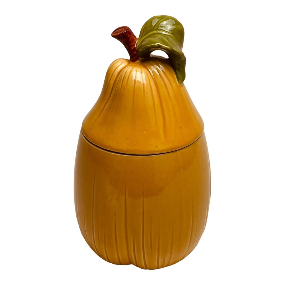 Vintage National Silver Japan Pear shaped Cookie Jar